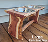 Live Edge Red Cedar Dog | Cat | Pet Bowl Feeder | Stand