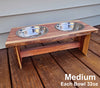 Live Edge Red Cedar Dog | Cat | Pet Bowl Feeder | Stand