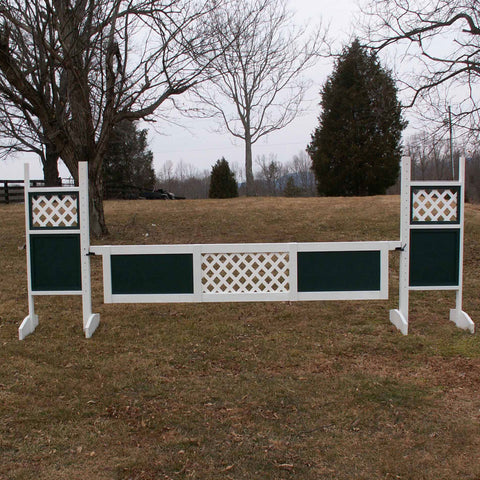 1 Center Lattice Panel Gate Wood Horse Jumps - Platinum Jumps