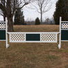 2 Outside Lattice Panel Gate Wood Horse Jumps - Platinum Jumps