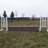 Brick Pattern Wall Wood Horse Jumps Set/2 - Platinum Jumps