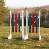 3 Panel 2 Color Wing Standards Wood Horse Jumps 6ft #215