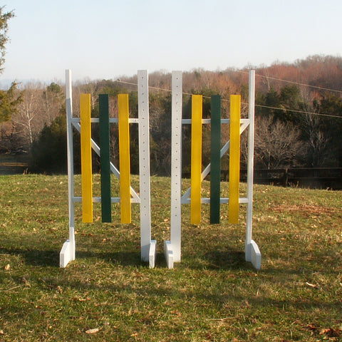 3 Panel 2 Color Wing Standards Wood Horse Jumps 5ft #215