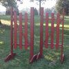 3 Panel Wing Standards Wood Horse Jumps - Platinum Jumps