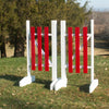3 Panel Colored Wing Standards Wood Horse Jumps - Platinum Jumps