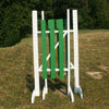 3 Panel Colored Wing Standards Wood Horse Jumps - Platinum Jumps