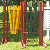 3 Panel Colored "V" Wing Standards Wood Horse Jumps - Platinum Jumps