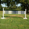 3 Stripe 1 Color Round Rails/Poles Wood Horse Jumps Set/3 - Platinum Jumps