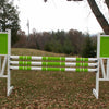 3 Stripe 1 Color Cut Rails/Poles Wood Horse Jumps Set/3 - Platinum Jumps