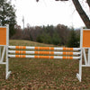 3 Stripe 1 Color Cut Rails/Poles Wood Horse Jumps Set/3 - Platinum Jumps