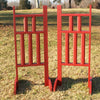 5 Column Wing Standards Wood Horse Jumps - Platinum Jumps