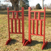 5 Column Wing Standards Wood Horse Jumps - Platinum Jumps