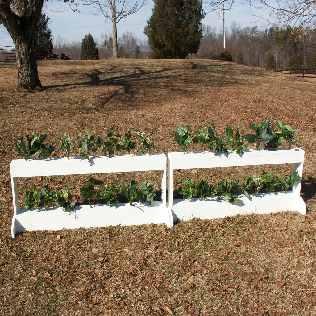 Double Decker Brush Box Horse Jumps Set/2 White 405 Platinum Jumps
