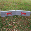 Gray Fox Box Wall Wood Horse Jumps Set/2 - Platinum Jumps