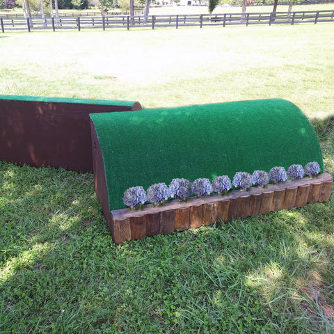 Flower Ledge Roll Top Wall Horse Jumps Set/2 - Platinum Jumps