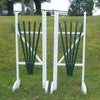 5 Panel Fan Wood Wing Standards Horse Jumps - Platinum Jumps