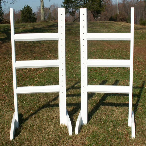 Horizontal Rail Wood Wing Standards Horse Jumps - Platinum Jumps