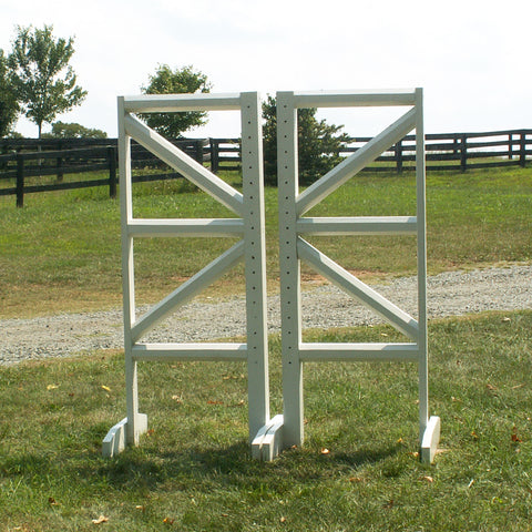 6ft Cut Rail Square Design Jumper Wing Standards #253 - Platinum Jumps