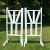 6ft Top Double "V" Design Cut Rails Jumper Wing Standards Horse Jumps #254 - Platinum Jumps