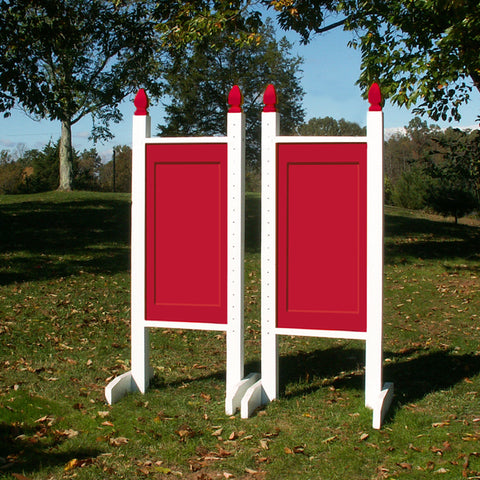 6ft Colored Solid Panel Finial Jumper Wing Standards Horse Jumps #256 - Platinum Jumps