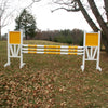 6ft Solid Panel Top Triple Rail "V" Bottom Jumper Wing Standards Horse Jumps #257 - Platinum Jumps