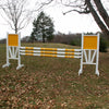 6ft Solid Panel Top Triple Rail "V" Bottom Jumper Wing Standards Horse Jumps #257 - Platinum Jumps