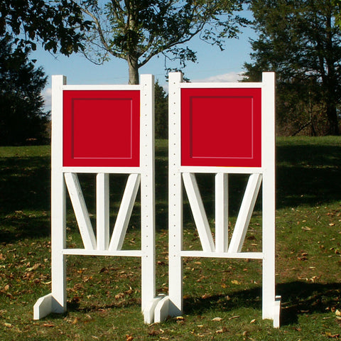 6ft Solid Top Triple Rail "V" Bottom Jumper Wing Standards Horse Jumps #257