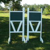 6ft Solid Panel Top Double Rail "V" Bottom Jumper Wing Standards Horse Jumps #258