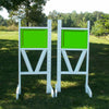 6ft Solid Panel Top Double Rail "V" Bottom Jumper Wing Standards Horse Jumps #258