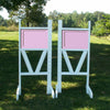 6ft Solid Panel Top Double Rail "V" Bottom Jumper Wing Standards Horse Jumps #258