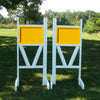 6ft Solid Panel Top Double Rail "V" Bottom Jumper Wing Standards Horse Jumps #258