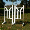6ft Top "V" Double Bottom Column Rails Jumper Wing Standards Horse Jumps #259 - Platinum Jumps
