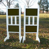 6ft Double Colored Solid Panels Jumper Wing Standards Horse Jumps #260 - Platinum Jumps