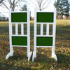 6ft Double Colored Solid Panels Jumper Wing Standards Horse Jumps #260 - Platinum Jumps