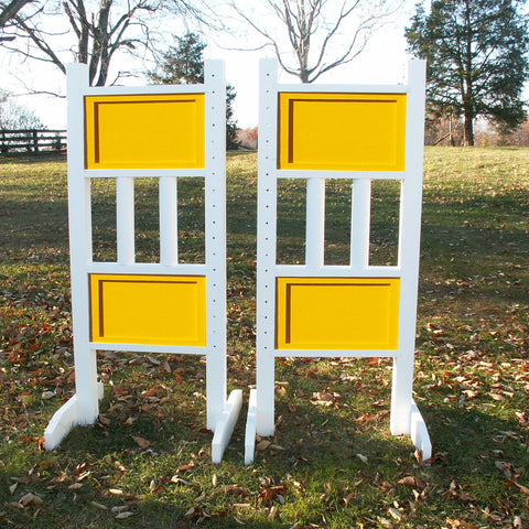 6ft Double Colored Solid Panels Jumper Wing Standards Horse Jumps #260 - Platinum Jumps