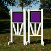 6ft 2 Color Solid Panel Top Triple Rail "V" Bottom Jumper Wing Standards Horse Jumps #262 - Platinum Jumps