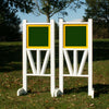 6ft 2 Color Solid Panel Top Triple Rail "V" Bottom Jumper Wing Standards Horse Jumps #262 - Platinum Jumps