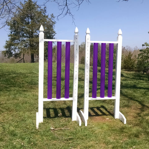 6ft 3 Column Finial Jumper Wing Standards Horse Jumps #264 - Platinum Jumps