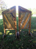 Diagonal Natural Bark Wing Standards Wood Horse Jumps #269