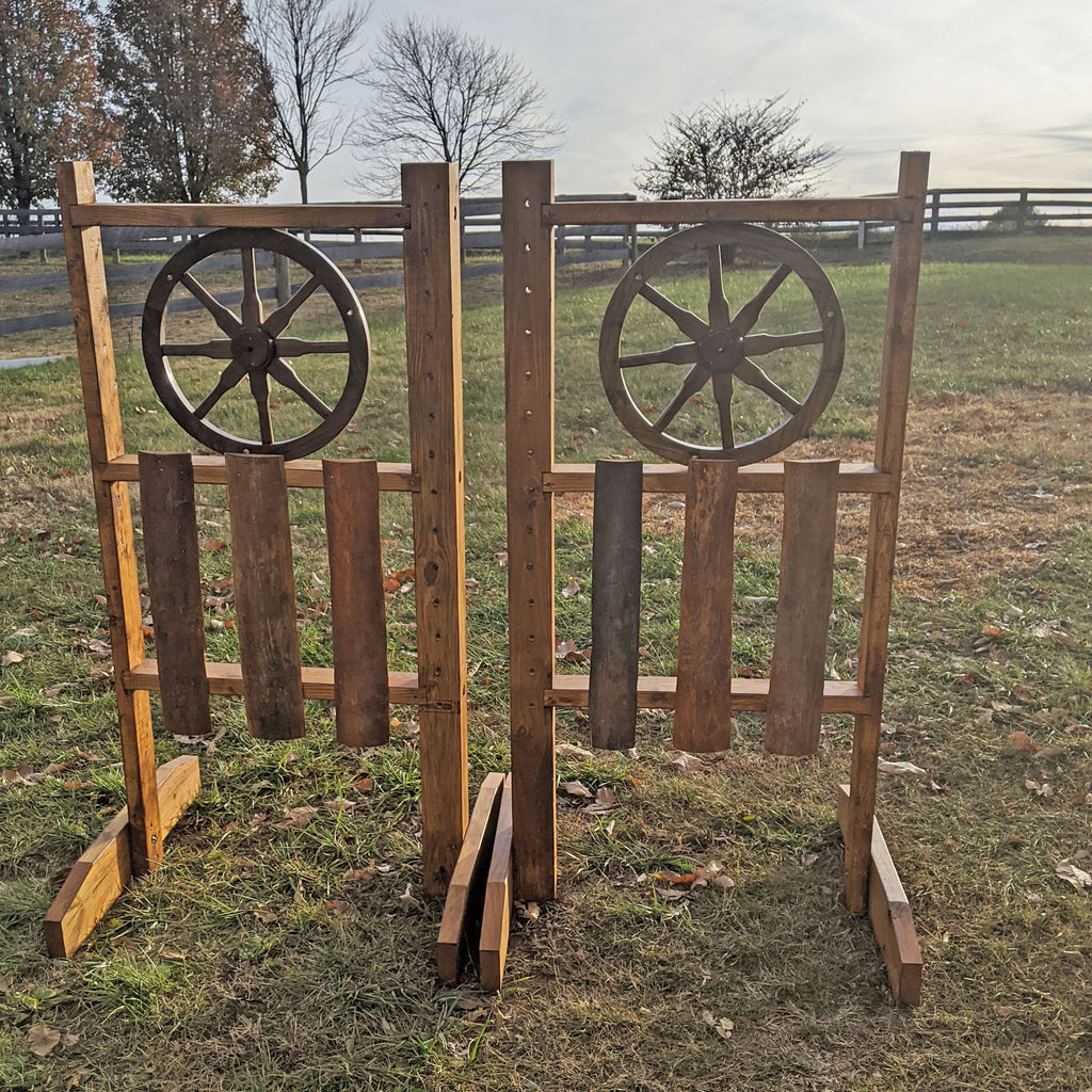 6ft Wagon Wheel Jumper Wing Standards Horse Jumps 271 Platinum Jumps