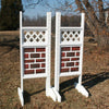 Lattice Top Brick Bottom Wing Standards Wood Horse Jumps - Platinum Jumps
