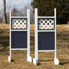 Lattice Top Solid Bottom Wing Standards Wood Horse Jumps #209