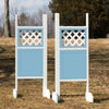 Lattice Top Solid Bottom Wing Standards Wood Horse Jumps #209