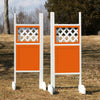 Lattice Top Solid Bottom Wing Standards Wood Horse Jumps #209