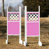 Lattice Top Solid Bottom Wing Standards Wood Horse Jumps #209
