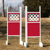 Lattice Top Solid Bottom Wing Standards Wood Horse Jumps #209