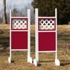 Lattice Top Solid Bottom Wing Standards Wood Horse Jumps #209