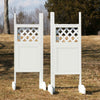 Lattice Top Solid Bottom Wing Standards Wood Horse Jumps #209