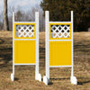 Lattice Top Solid Bottom Wing Standards Wood Horse Jumps #209