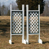 Solid Lattice Panel Wing Standards Wood Horse Jumps - Platinum Jumps